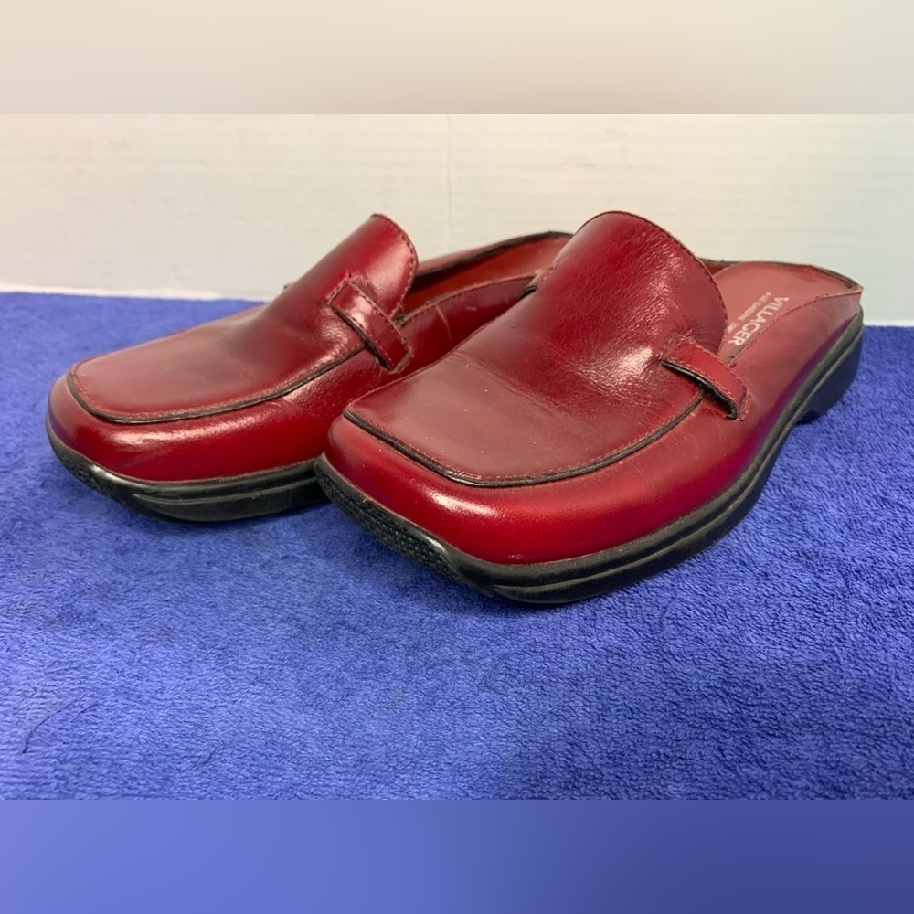 Red Leather Villager Ross Liz Claiborne Loafer Slip-On Shoes Women’s Size 6M 6 M - Picture 2 of 6